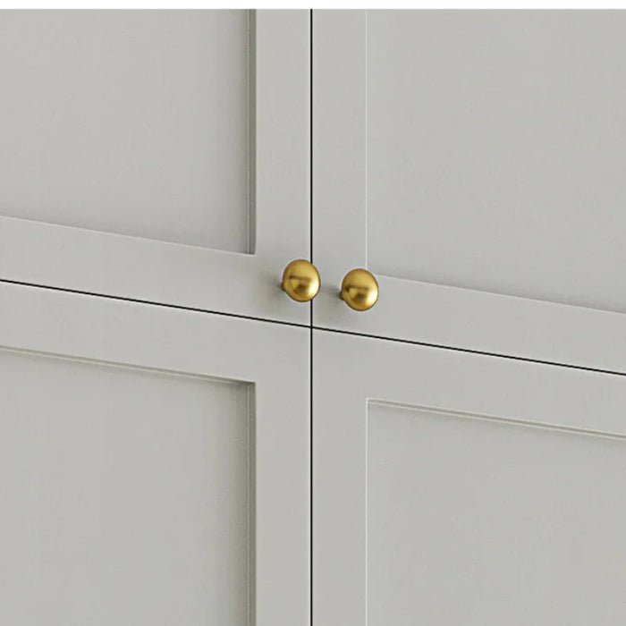 Nordic luxury wardrobe Modern simple and economical bedroom wooden lockers Customizable wardrobe combination of four or six door
