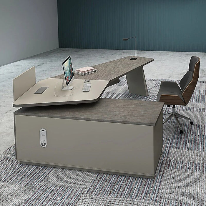 Customized office desk, fashionable and creative boss desk and chair combination, complete set of bookcases, simple and modern