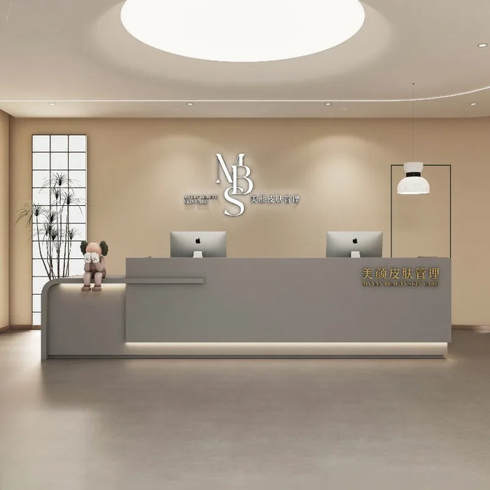 Modern Service Reception Desks Beauty Salon Executive Club Lectern Corner Reception Desks Shop Empfangstheke Luxury Furniture