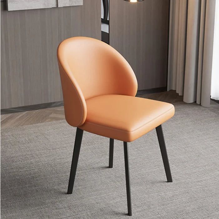 Italian Leather Chairs Kitchen Dining Room Backrest Design Chairs Minimalist Ergonomic Cadeiras De Jantar Dining Table Furniture