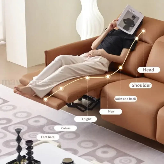 Modern Multifunctional Sofa Double Roft High Rebound Sponge Living Room Single Electric Sofas Leather Divano Home Furniture