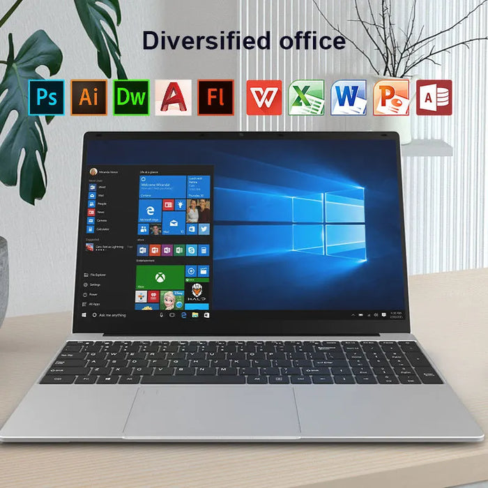 Greatium Gaming Laptops Netbook Office School Notebooks Windows 11 15.6" Intel Celeron N5105 16GB DDR4 1TB WiFi HDMI USB Type-C