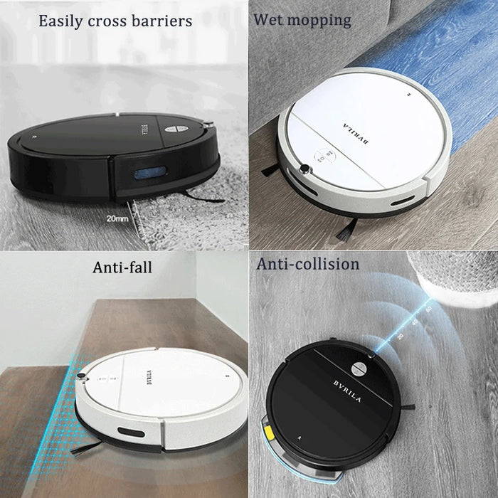Robot Vacuum Cleaner Sweeper APP Remote Control Wet Mop Water tank Auto-Recharge Scheduled Timing Cleaning Home appliance Helper