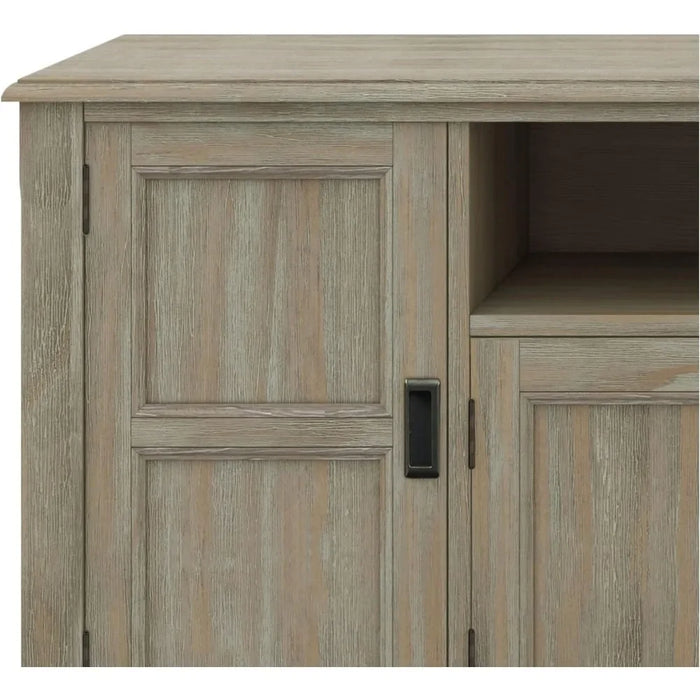 Solid Wood 72" Wide Transitional TV Media Stand Furniture for Modern Television Stands Fits TVs Up to 80 Inches Tv Wall Cabinet