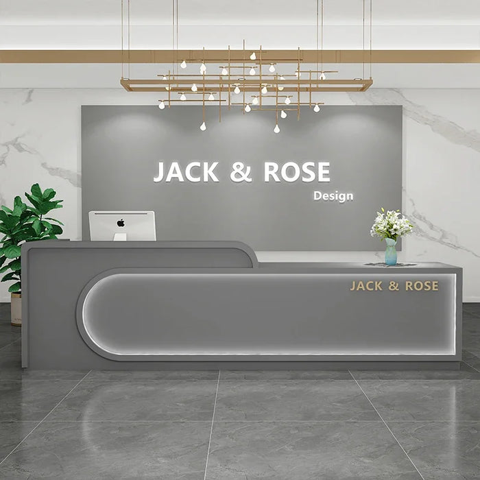 Hotel Conference Reception Desk White Podium Cashier Lectern Information Office Reception Desk Nail Mostrador Cajero Furniture