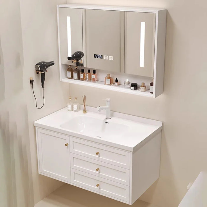New Ceramic Integrated Bathroom Cabinet Basin Oak Sink Washbasin Bathroom Cabinet Combination Gabinete Toilet Furniture YX50BC