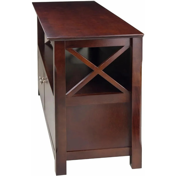 TV Stand Provide Storage Space and Two Wooden Doors a Combination of Solid Wood and Composite Wood Cabinet Living Room Furniture