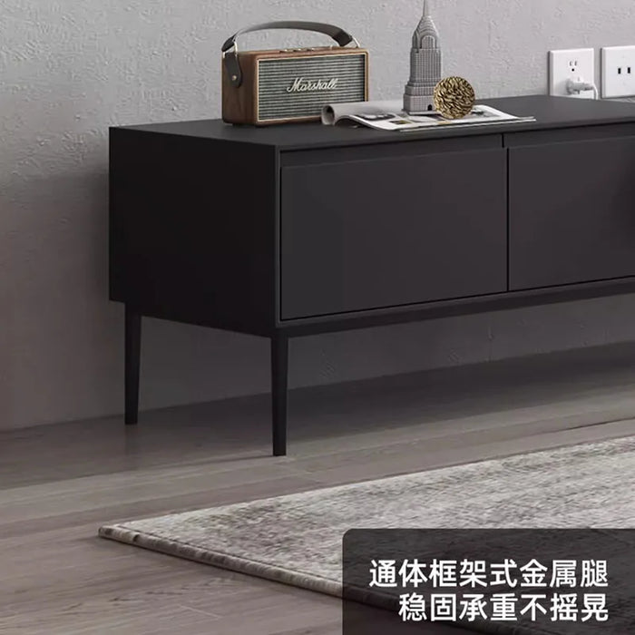 Modern Laser TV Cabinet Black Floor Telescopic Platform Consoles Solid Wood Table Luxury Meuble Tv Salon Living Room Furniture