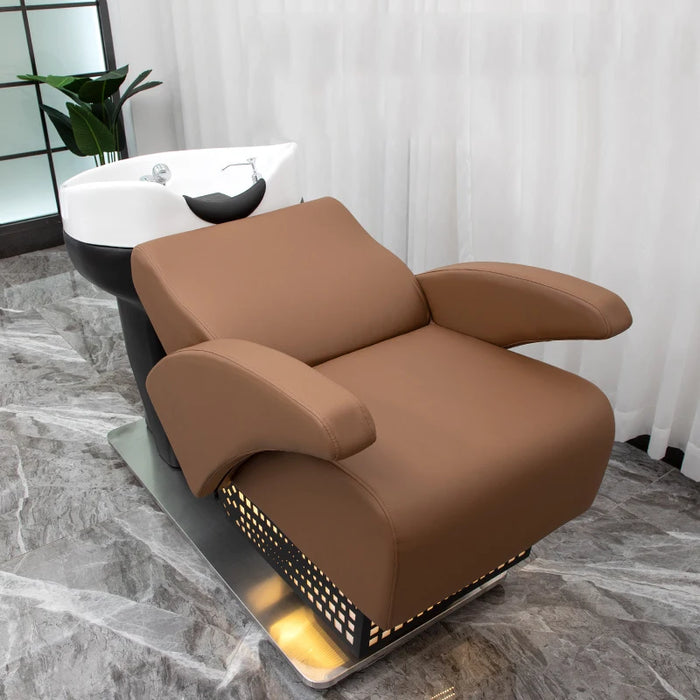 Head Spa Hair Washing Bed Massage Water Circulation Ergonomics Shampoo Chair Luxury Silla Peluqueria Salon Furniture MQ50SC