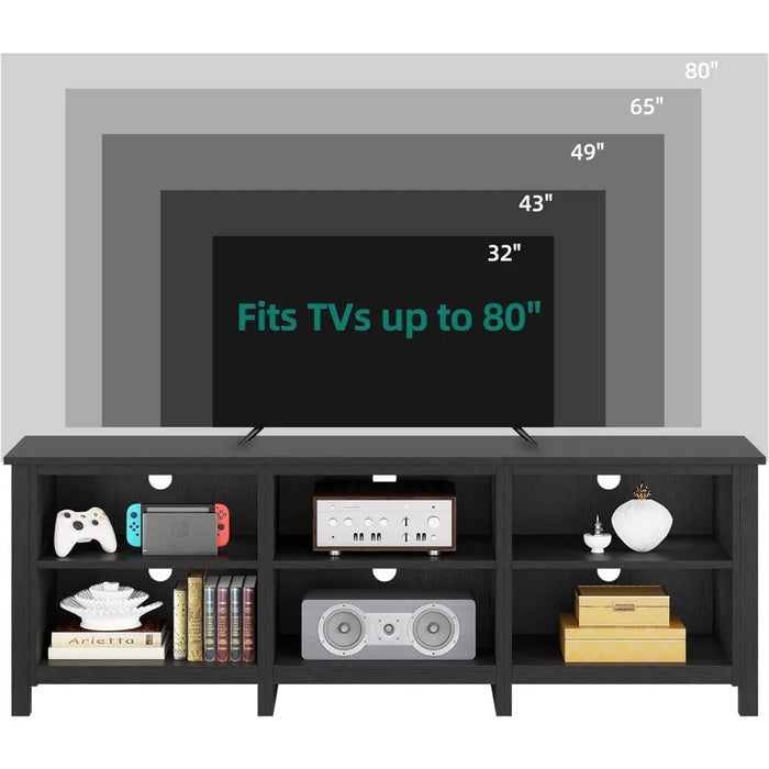 Tv Table Modern TV Stand for TV Up to 80/75/70/65 Inch 69'' Free Shipping Black Cabinet Living Room Furniture Home