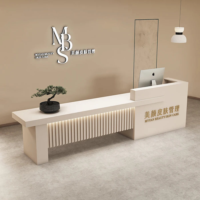 Luxury Store Reception Desks Modern White Cash Reception Desks Office Information Mesa De Madera Blanca Theater Furniture