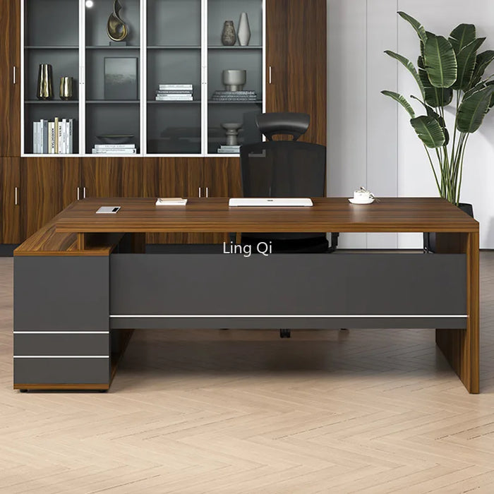 Free Shipping Mid Century Office Desk Conference L Shaped Vintage New Chinese Computer Desk Executive Boss Bureau Home Furniture