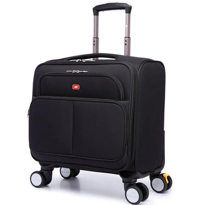 16 Inch Travel Soft Canvas Small Suitcase With Wheels Carry On Trolley Rolling Laptop Luggage Bag Boarding Cabin Free Shipping