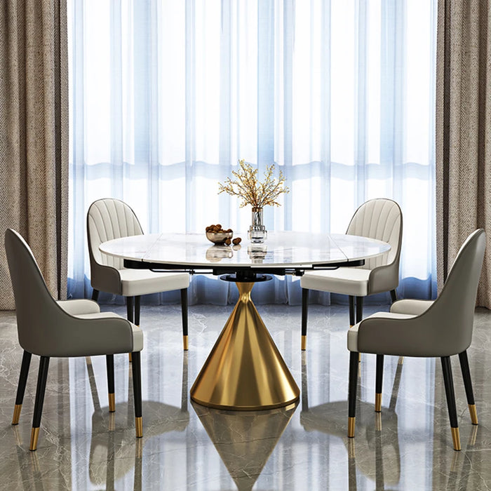 Mobile Round Dining Tables Salon Kitchen Center Restaurant Table Conference Modern Living Room Gold Mesa De Jantar Furniture