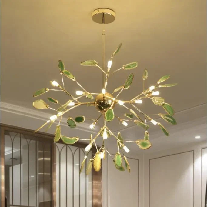 Agate chandelier living room bedroom dining room post-modern Nordic creative firefly lamp