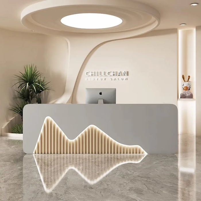 Luxury Store Reception Desk Counter Restaurant Standing Reception Desks Console Clinic Mesa Escritorio Beauty Salon Furniture