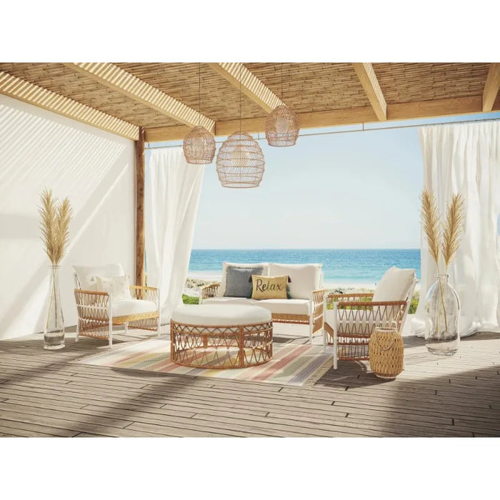 Better Homes & Gardens Lilah 2-Pack Outdoor Wicker Lounge Chair, White