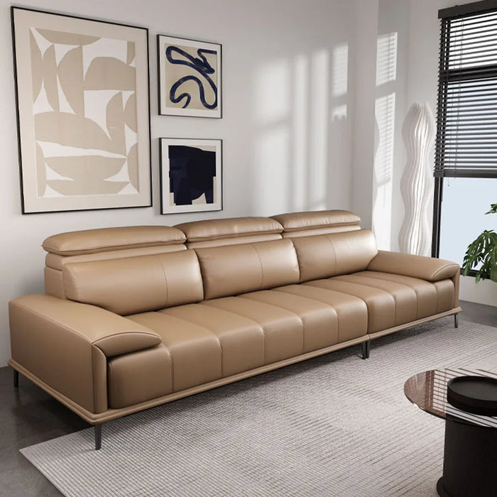 Modern Sofa Leather Fabric Italian Design Large Relax Lazy Wooden Legs Office Corner Couch Room Divano Letto Home Furniture