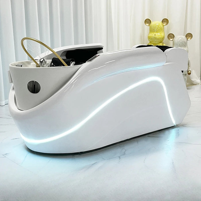 Reclining Stylist Shampoo Chair Hair Salon Thai Massage Hairwash Bed Head Spa Lit Lavage De Cheveux Salon Equipment Furniture