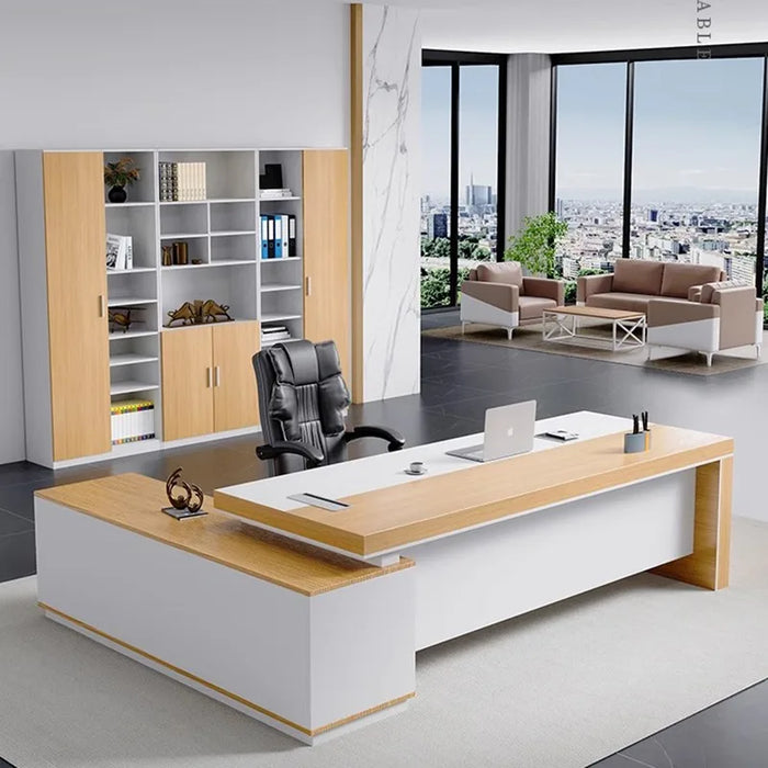 Gaming Work Desk Coffee Drawers Workstation Organizer Office Executive Storage Work Desk Reception Study Table Wood Furniture