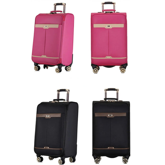 16"20"24 Inch Travel Soft Fabrice Suitcase On Wheels Carry On Trolley Rolling Luggage Bag Boarding Case Valise Free Shipping
