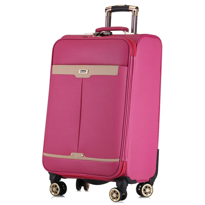 16"20"24 Inch Travel Soft Fabrice Suitcase On Wheels Carry On Trolley Rolling Luggage Bag Boarding Case Valise Free Shipping