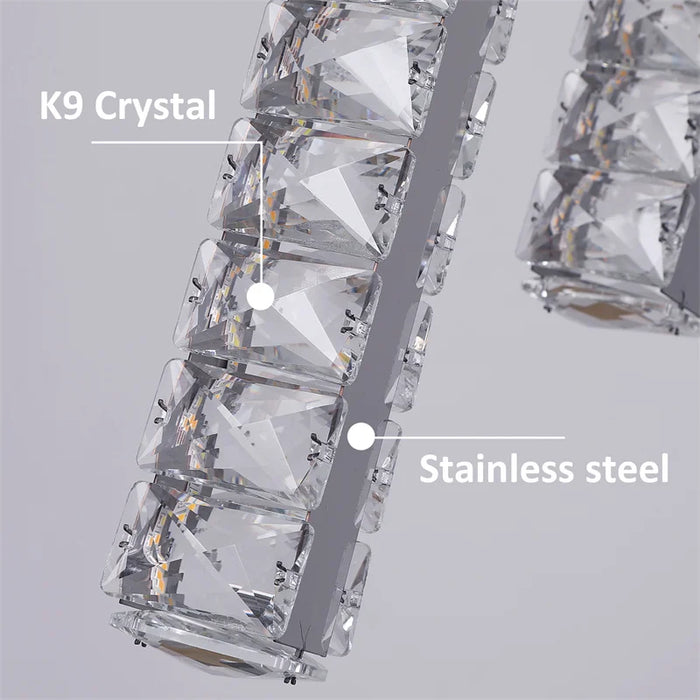 Crystal Ceiling Pendant Light Modern Interior Luxury Decor Room Lamp Living Room Kitchen Led Chandelier Fixtures Bedside Lustre